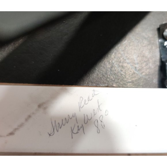 Handmade Shells & Sea Glass Framed Art Decor & Drawing Fishing Trip Theme Signed - Picture 14 of 16